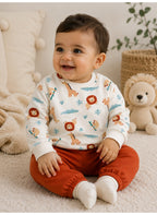 Boys 2-Piece Printed Sweatshirt & Cargo Jogger Pants Set