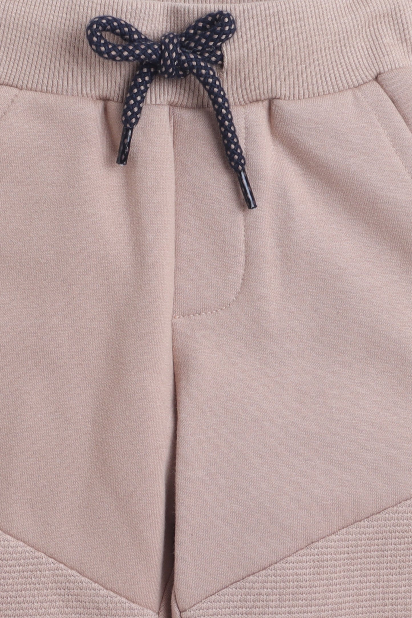 Boys Space Race Fleece Tracksuit – Navy & Sand 2-Piece Set