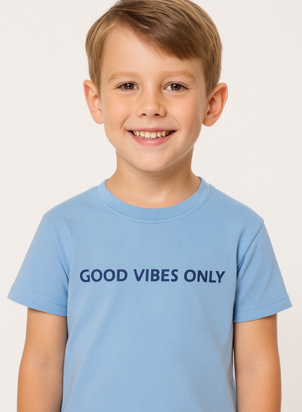 Boys "Good Vibes Only" Cotton T-Shirt (2Y–9Y)