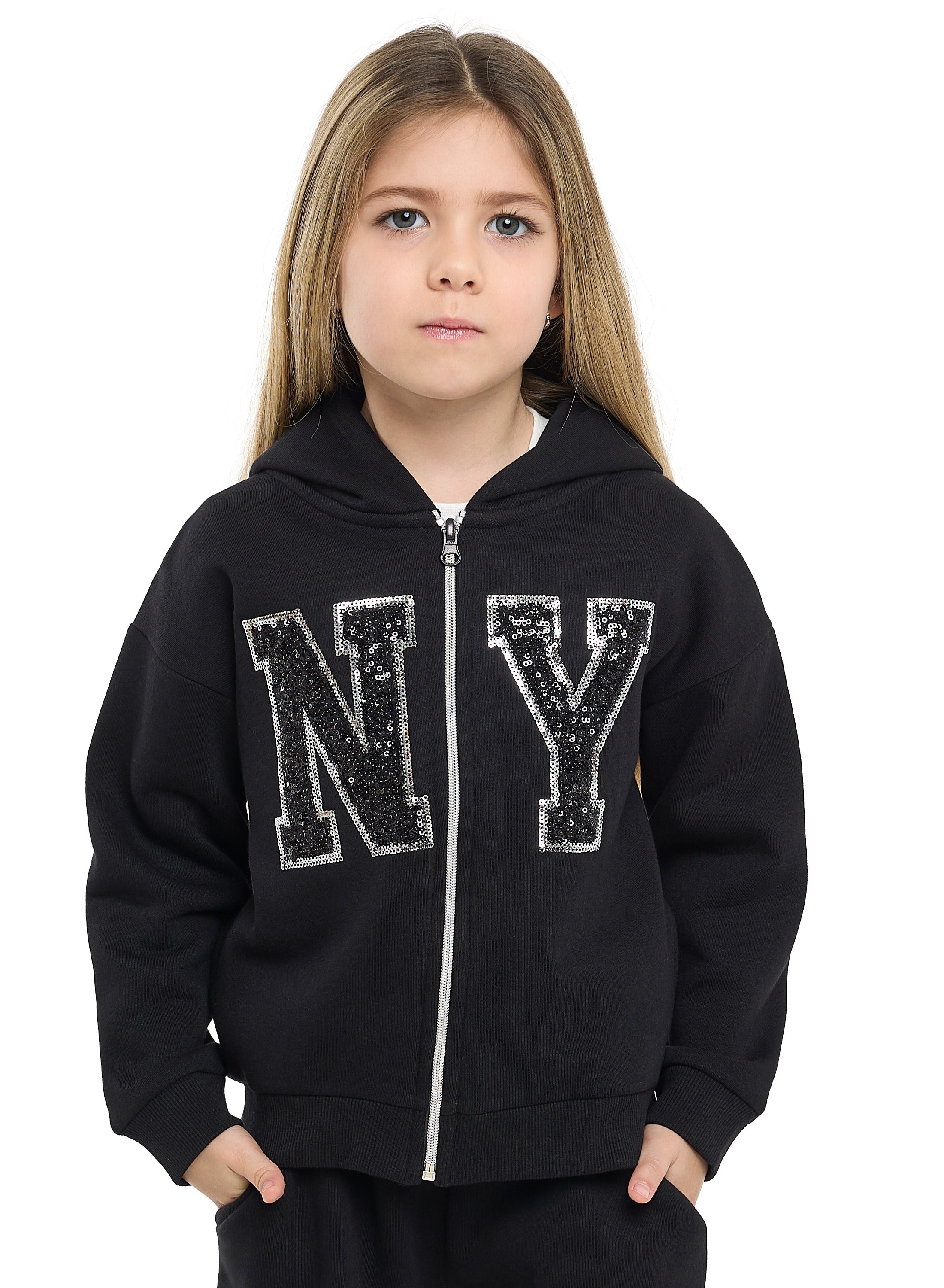 Girls Ny Camo Logo Fleece Tracksuit “ 2-Piece Set