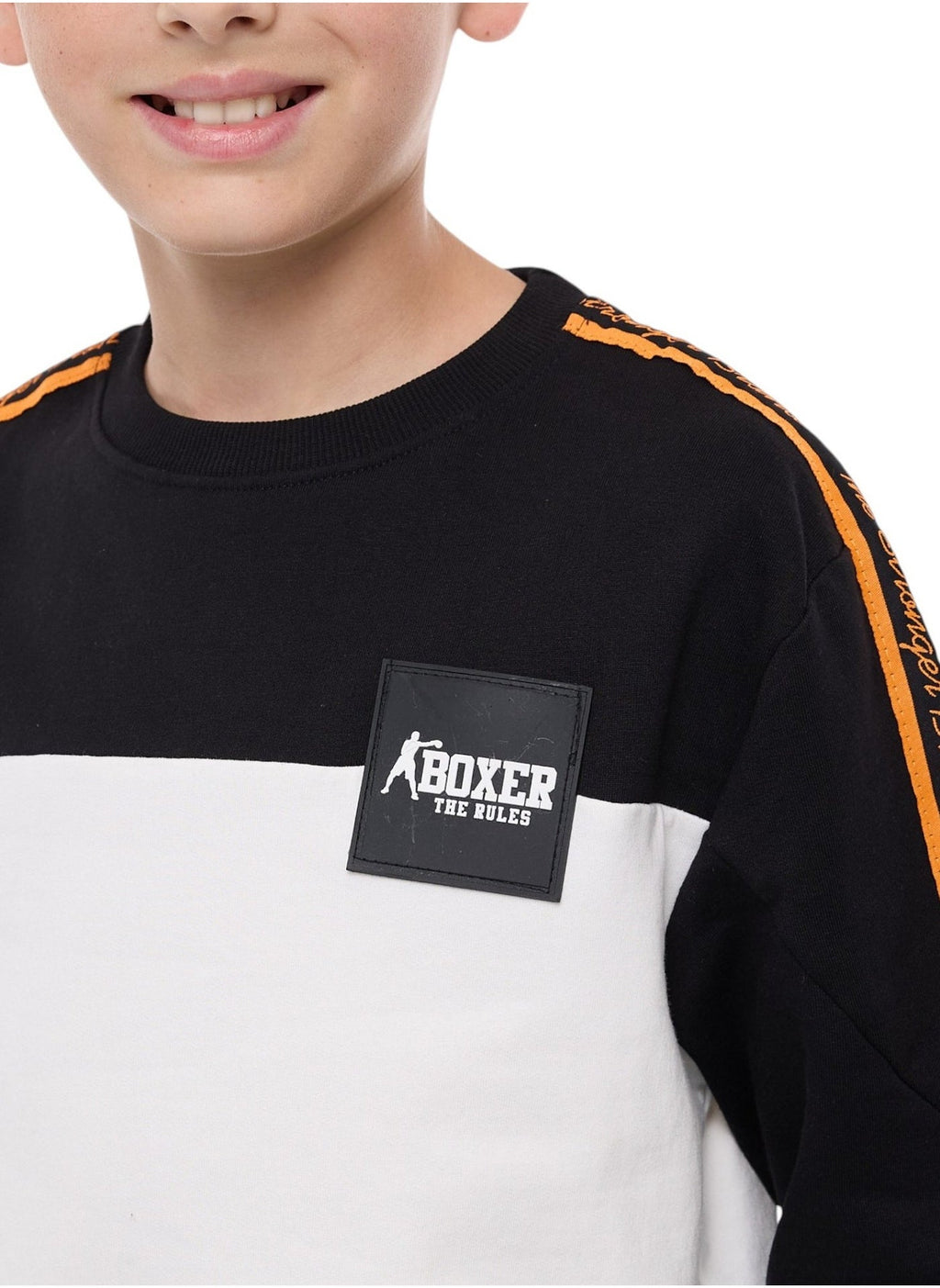 Boys' 2-Piece Set- Sweatshirt And Jogger Set Off-White/Black