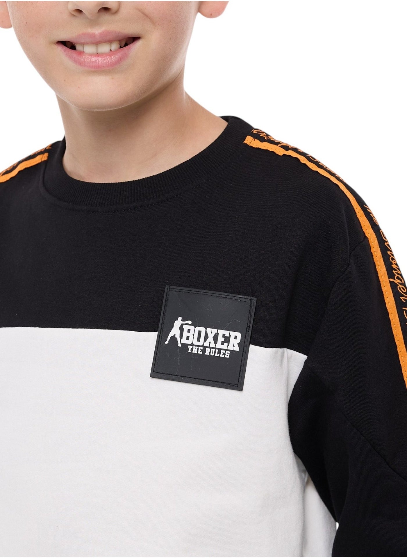 Boys' 2-Piece Set- Sweatshirt And Jogger Set Off-White/Black