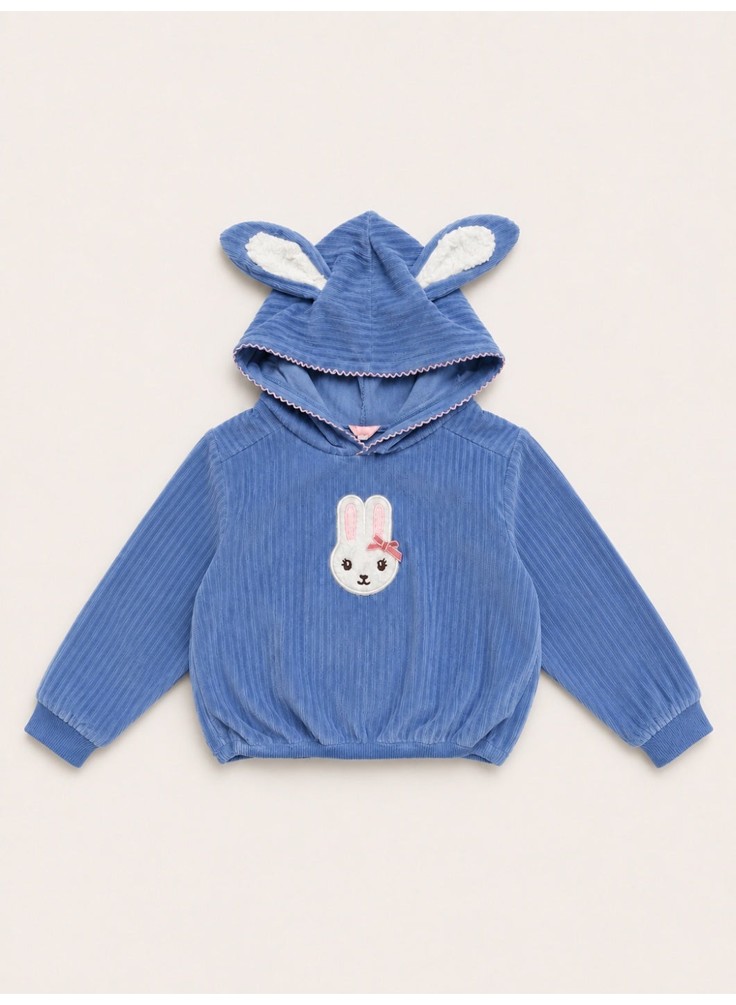 Baby Girls Bunny Hoodie and Pants Set with Ear Detail