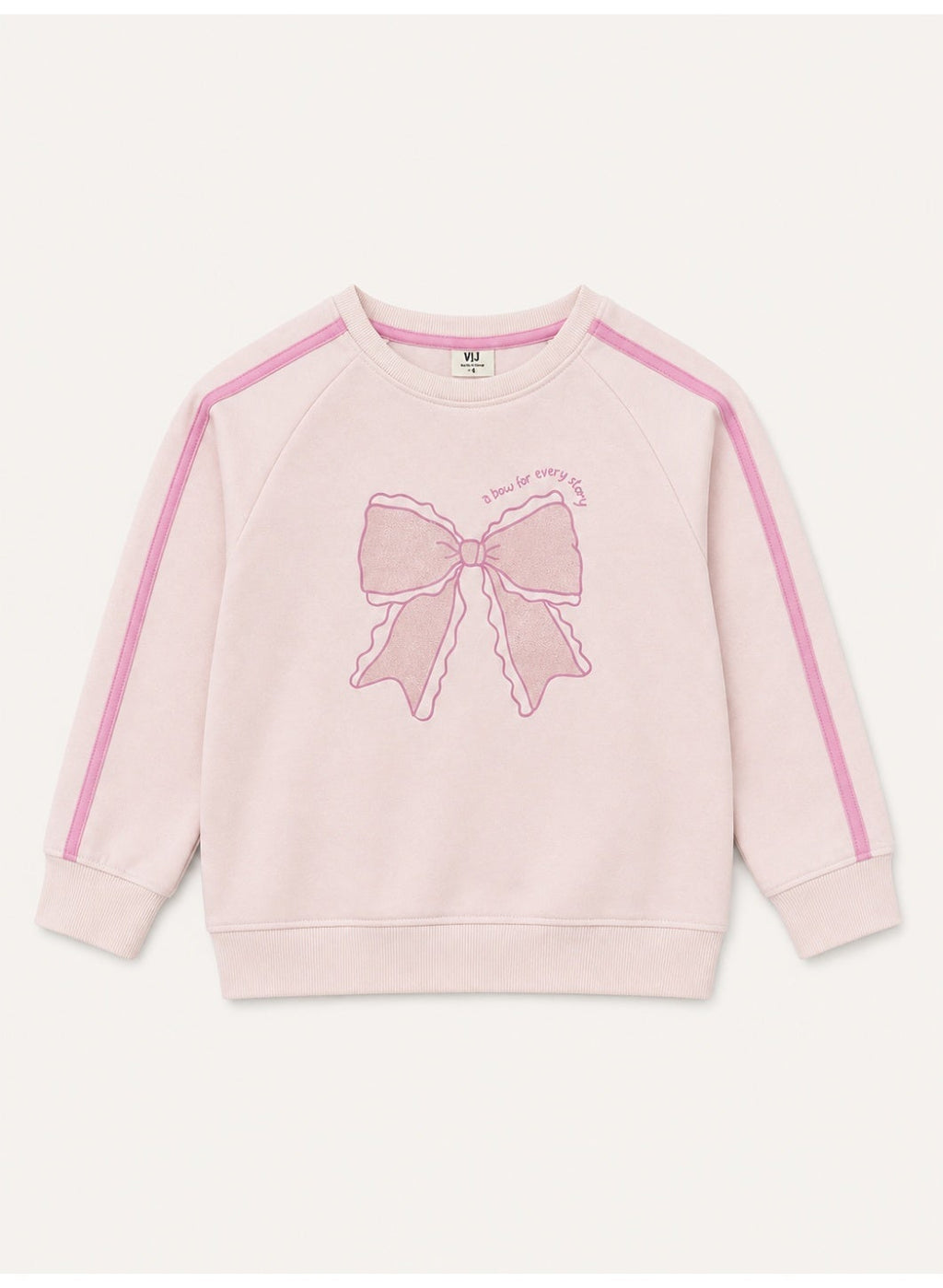 Girls Bow Graphic Sweatshirt and Wide Leg Pants Set