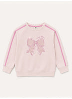 Girls Bow Graphic Sweatshirt and Wide Leg Pants Set