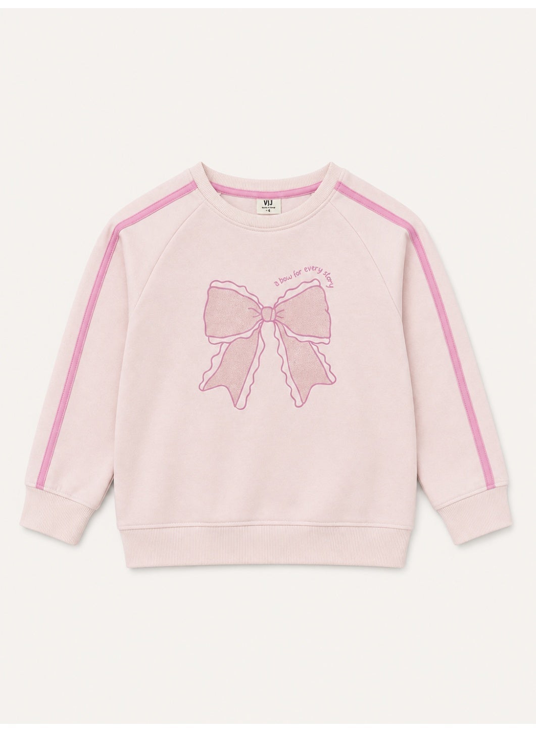 Girls Bow Graphic Sweatshirt and Wide Leg Pants Set