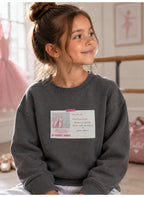 Girls Graphic Pullover with Front & Back Print