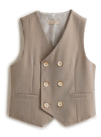 Waistcoat Shirt Shorts Set