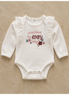 Baby Girls Long Sleeve Bodysuit and Floral Pants Set with Headband (3-Piece)