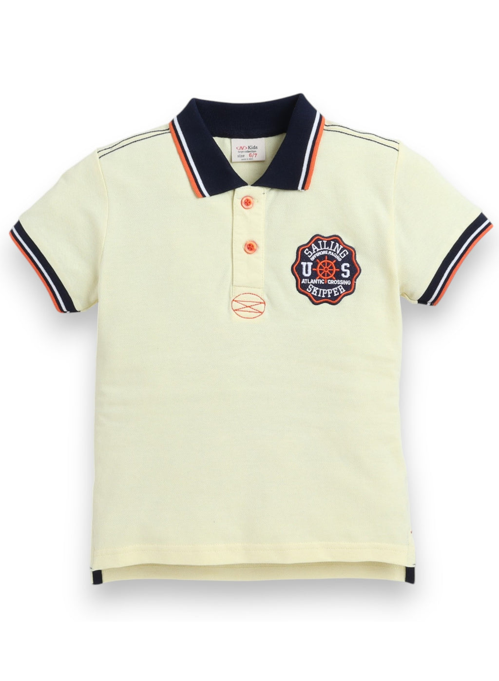 Victor & Jane Junior Boys' Polo T-Shirt “ With Embroidered Label Detail