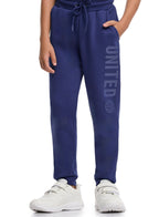 Victor And Jane Cotton Top Of The World Graphic Full Sleeves Sweatshirt & Joggers Set - Blue