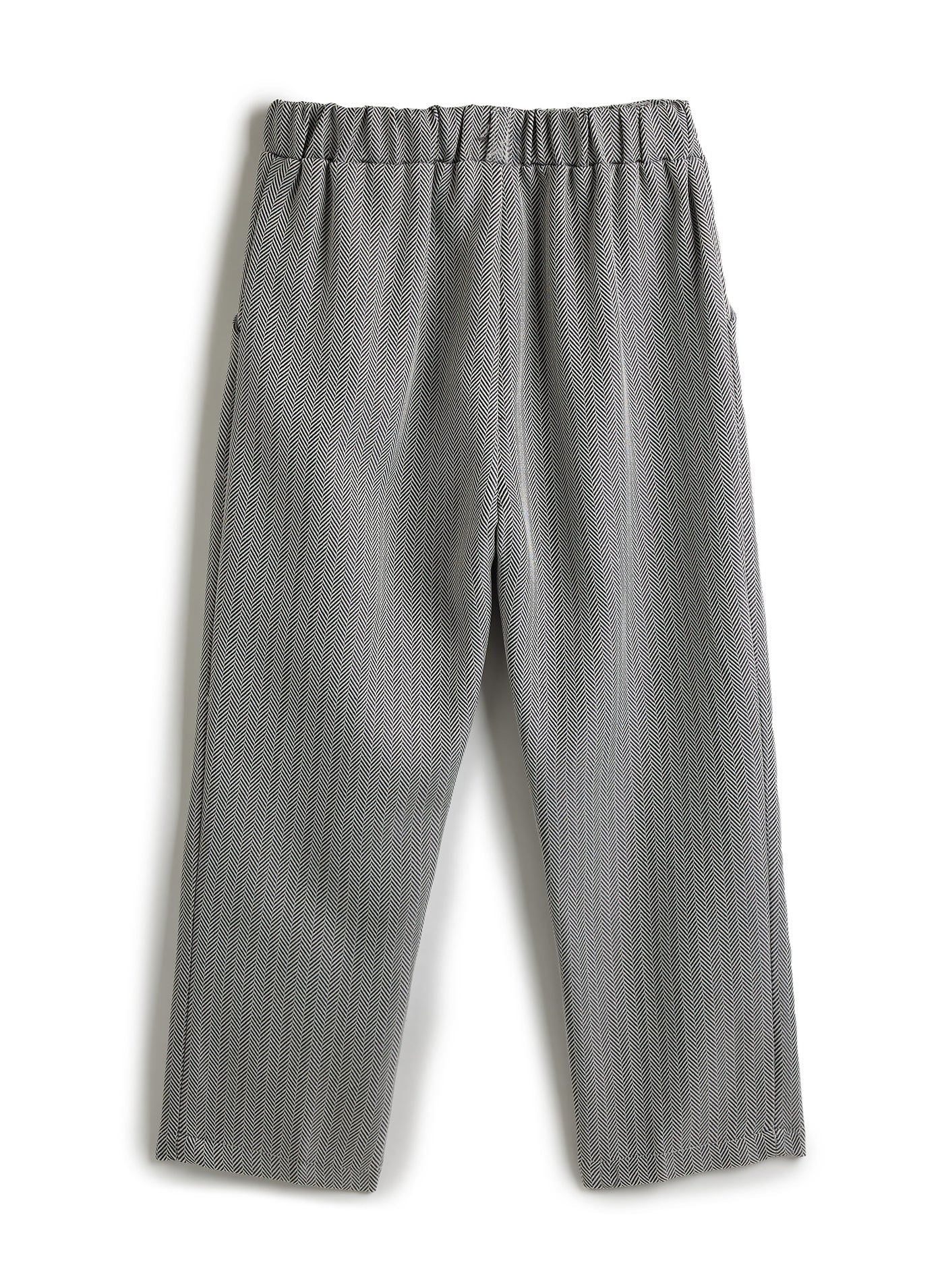 Grey Herringbone Waistcoat And Pant Set With Shirt And Tie