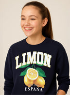 Limon Espaã±A Graphic Sweatshirt “ 100% Cotton Fleece | Puff Print
