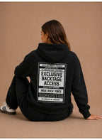 Girls Front and Back Graphic Sweatshirt Hoodie and Wide Leg Pants Set