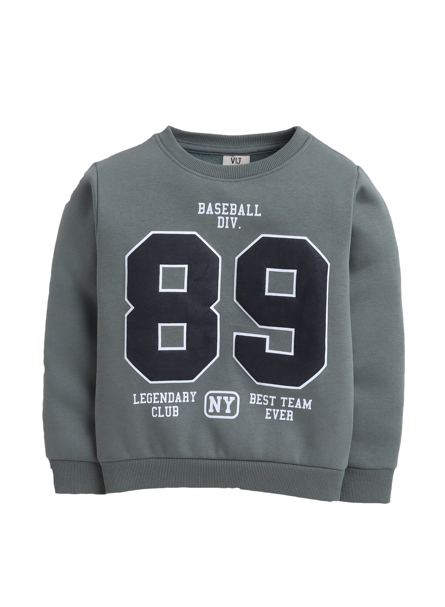 Boys’ Olive Green “89 Baseball Club” Sweatshirt