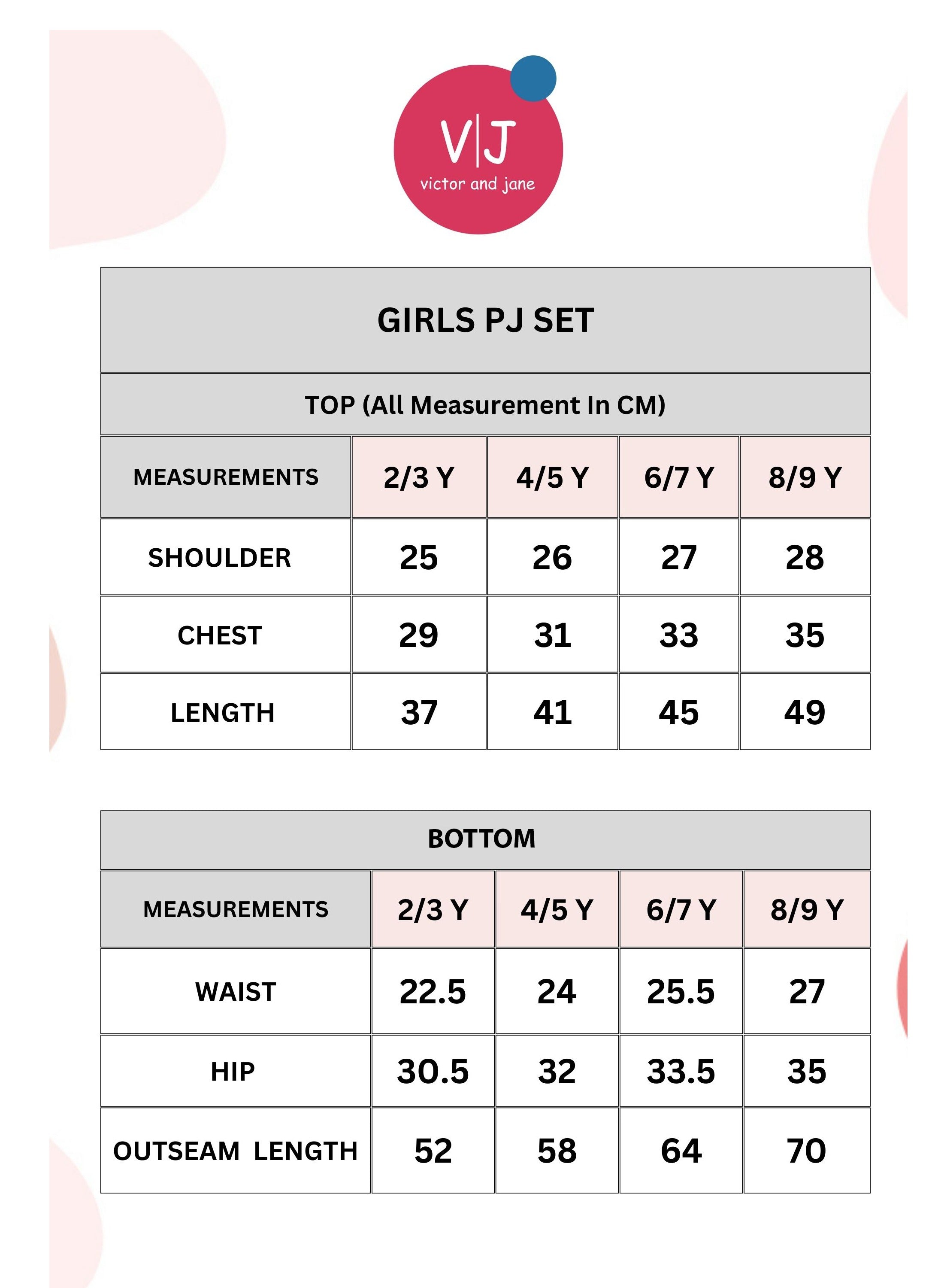 Victor And Jane Girls' Pj Sets “ Soft, Breathable Sleepwear For Kids