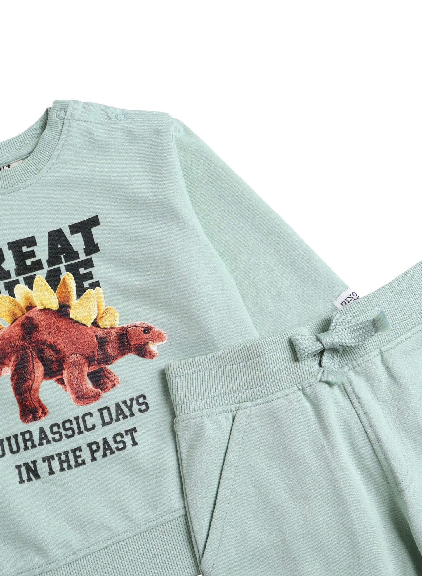 Baby Boys’ 2-Piece Set – “Jurassic Days” Dinosaur Sweatshirt & Joggers Set