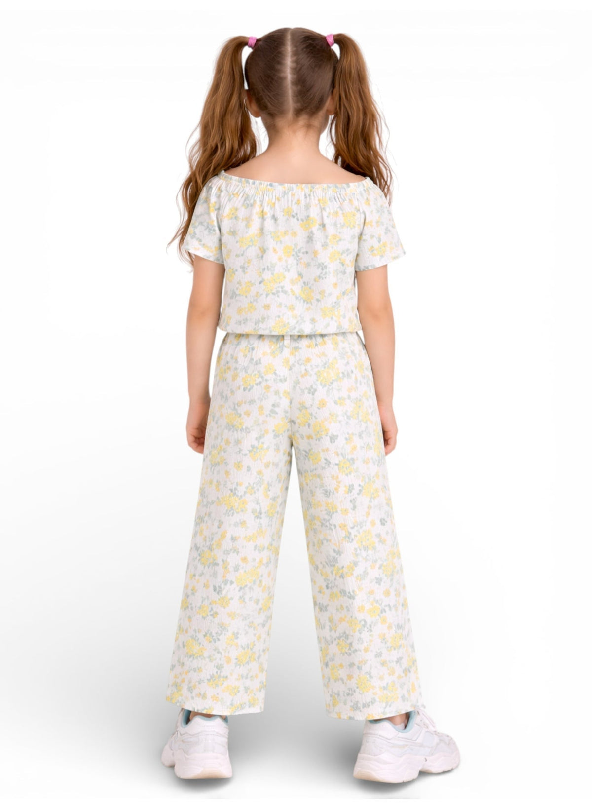 Girls Floral Pants Top Set