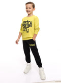 Boys' 2-Piece Sets Sweatshirt And Jogger Set Neon Green-Black