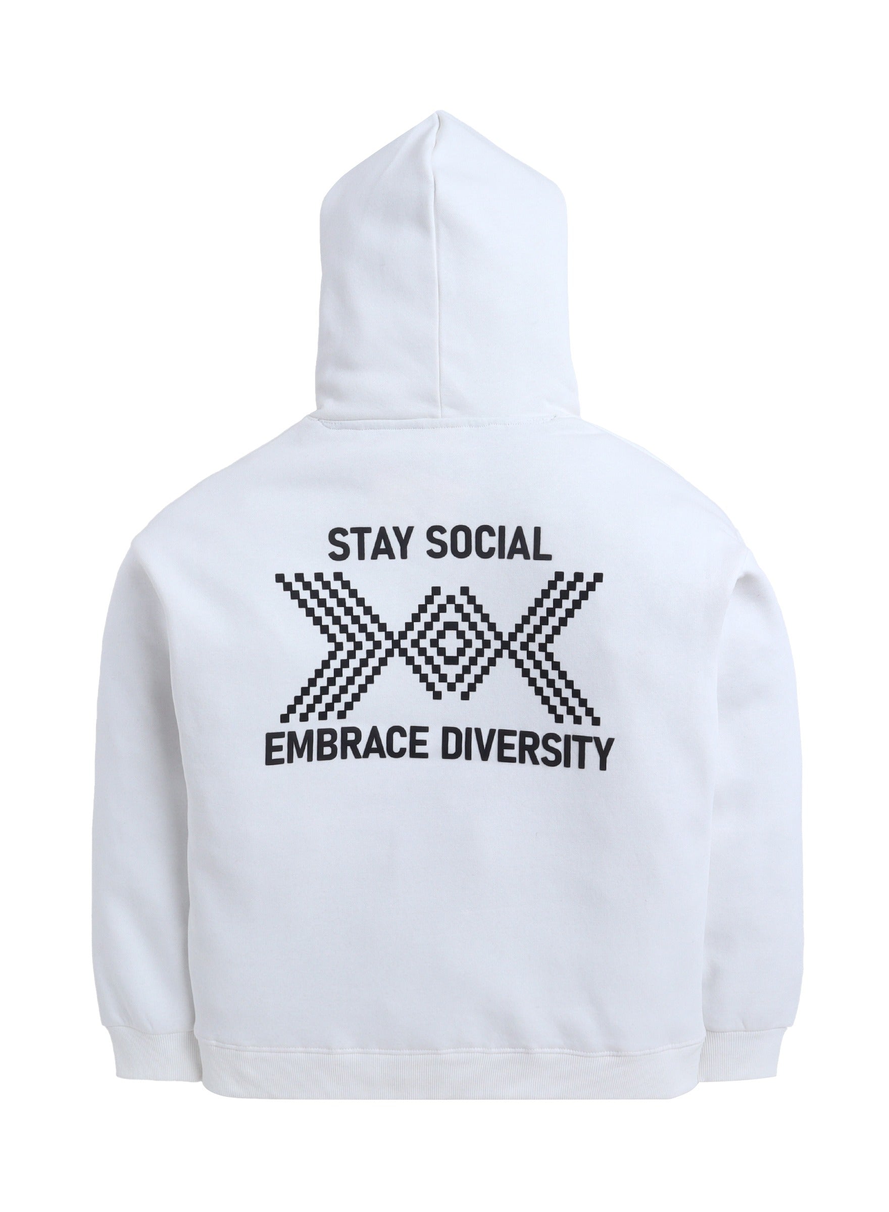 Boys' Off-White Œstay Social Embrace Diversity” Graphic Hoodie