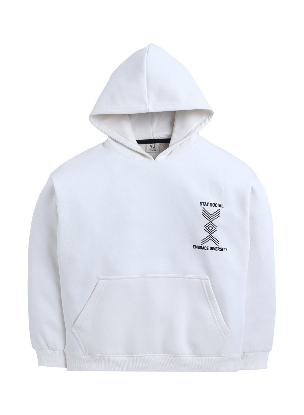 Boys' Off-White Œstay Social Embrace Diversity” Graphic Hoodie