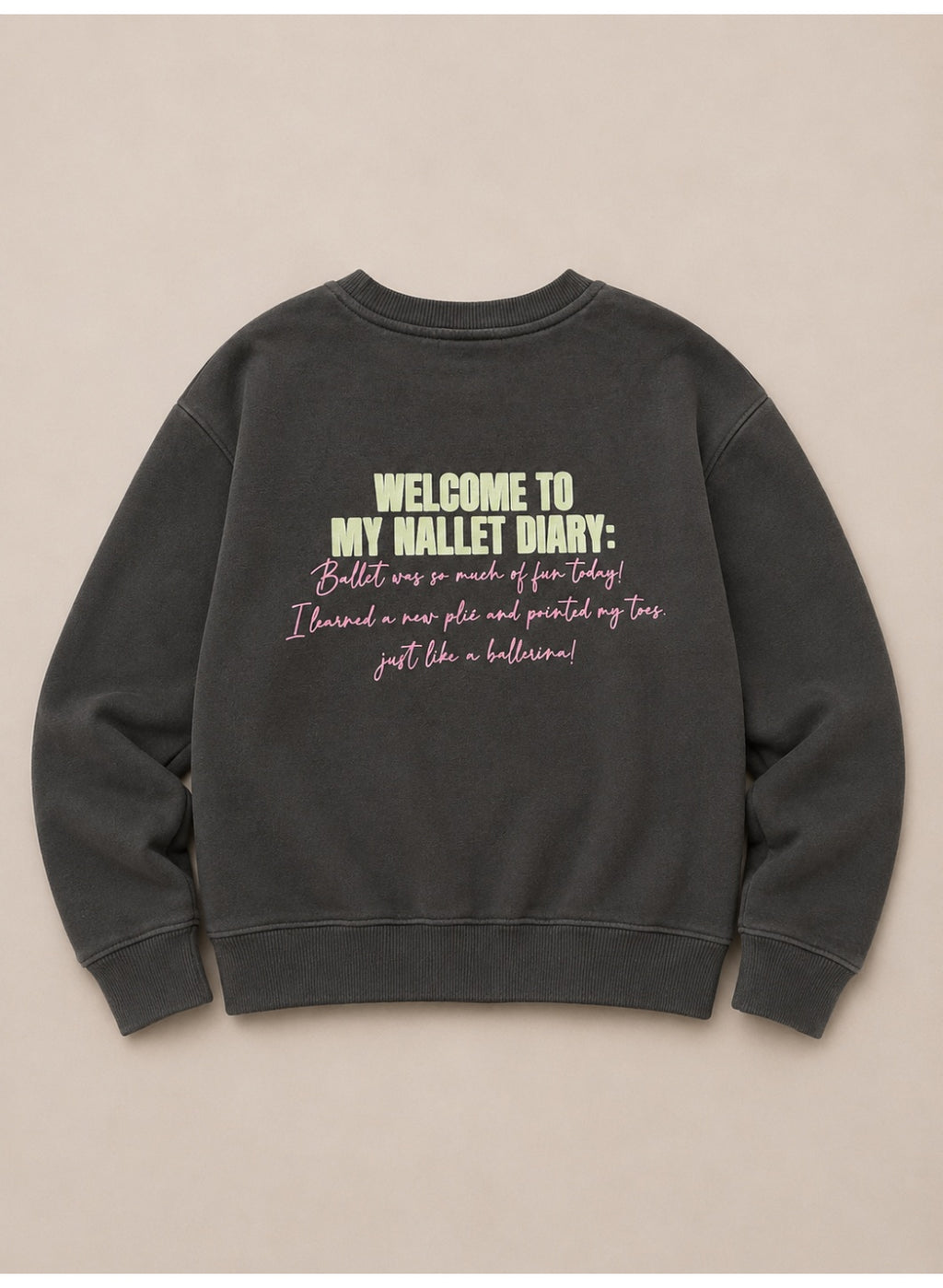 Girls Graphic Pullover with Front & Back Print