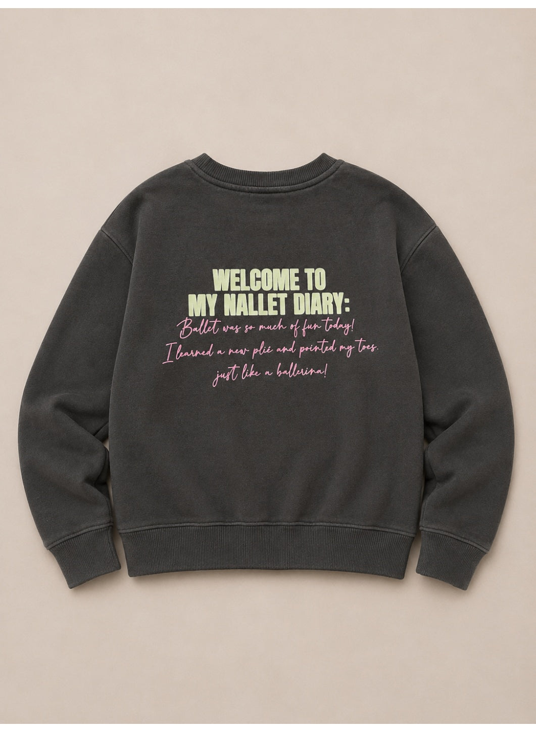 Girls Graphic Pullover with Front & Back Print