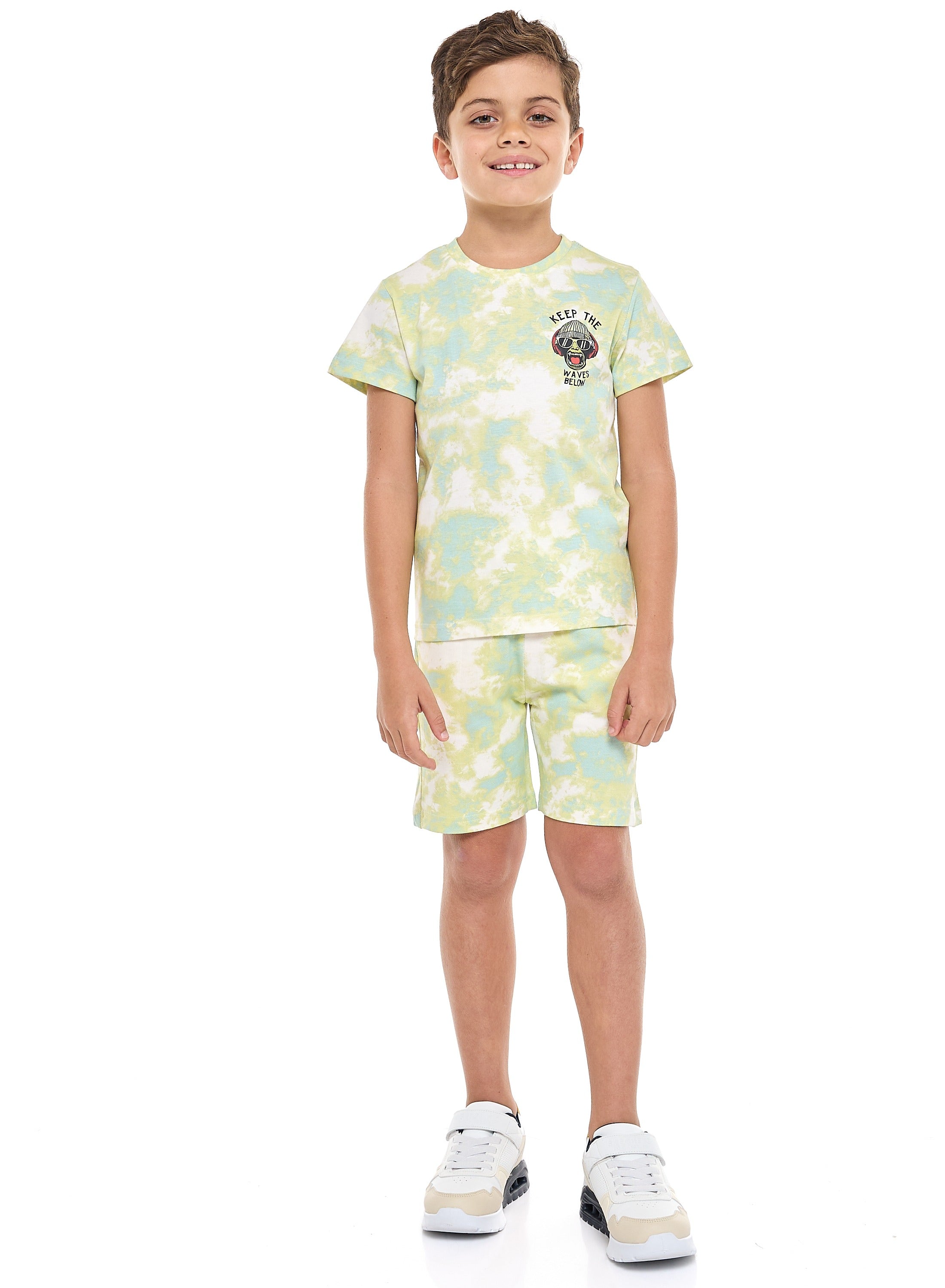 Victor And Jane Boys' 2Pc Set “ "Keep The Waves Below" All Over Print