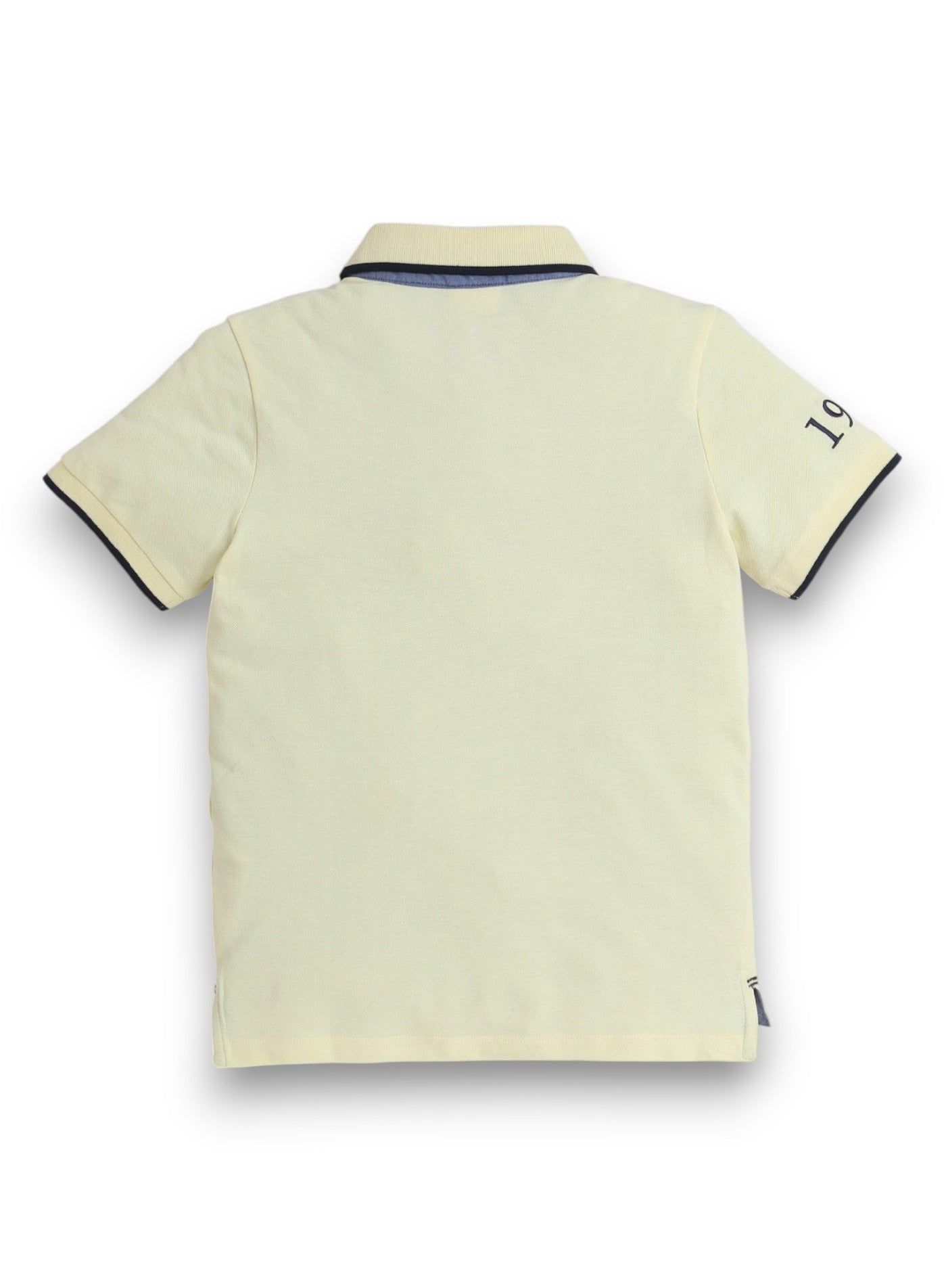 Victor & Jane Boys' Polo T-Shirt – Yellow colour with Embroidered label detail