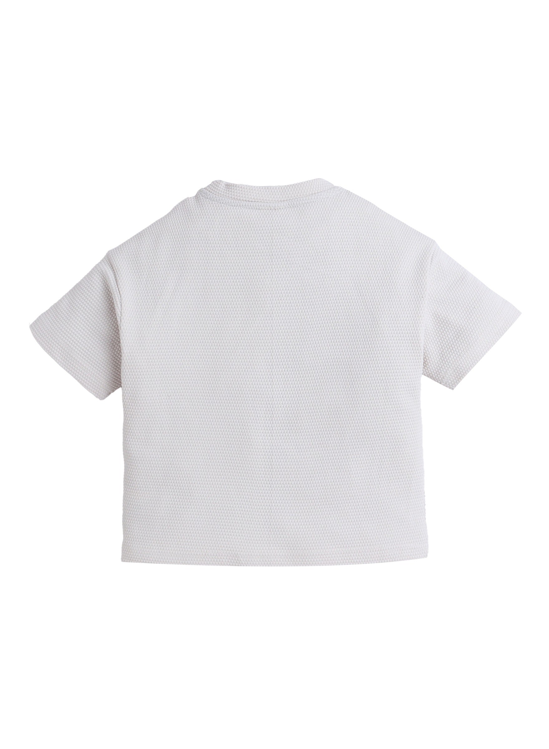 Junior Boys Textured Cotton T-Shirt