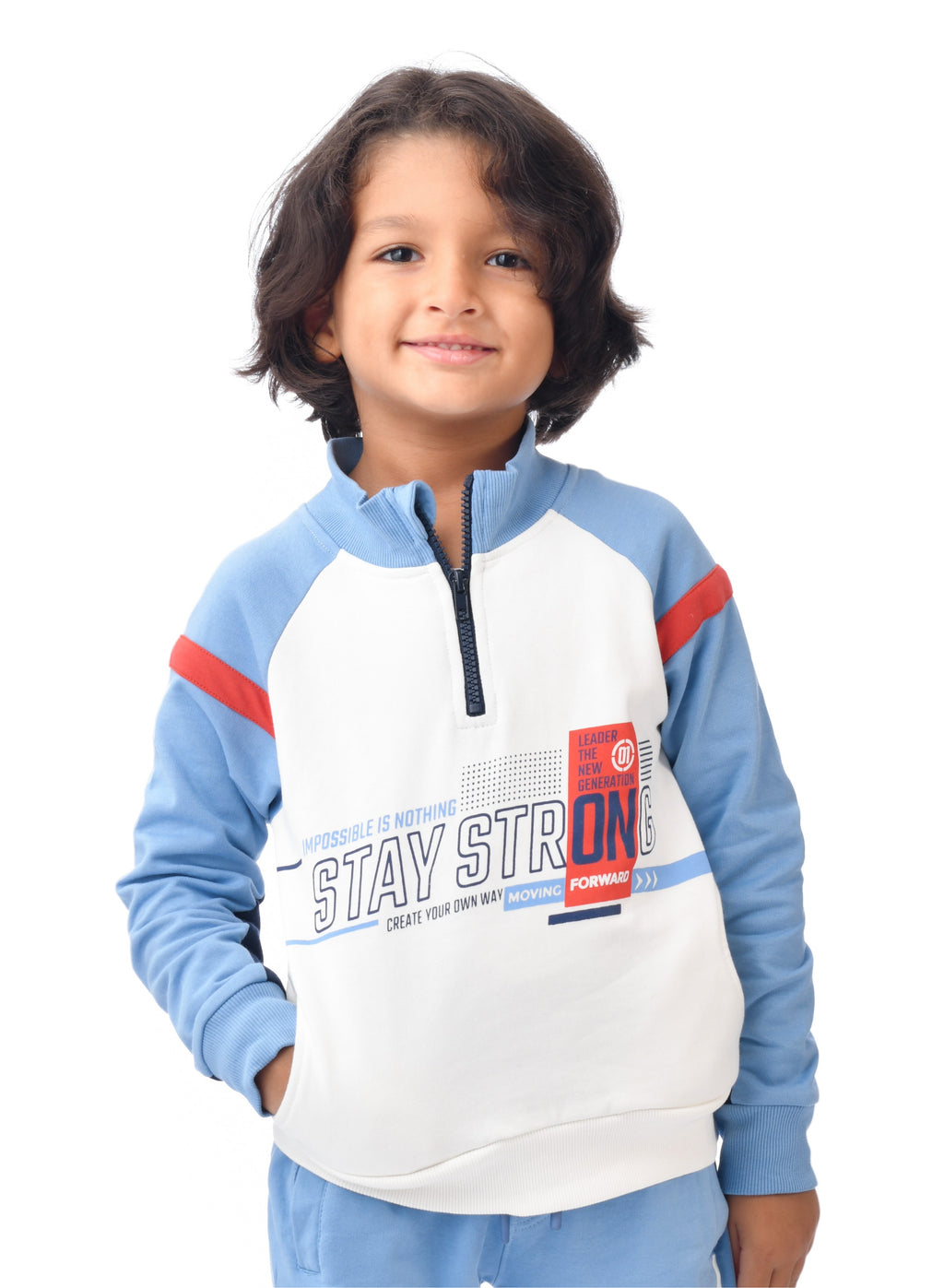 Boys' 2-Piece Raglan  Sweatshirt And Jogger Set