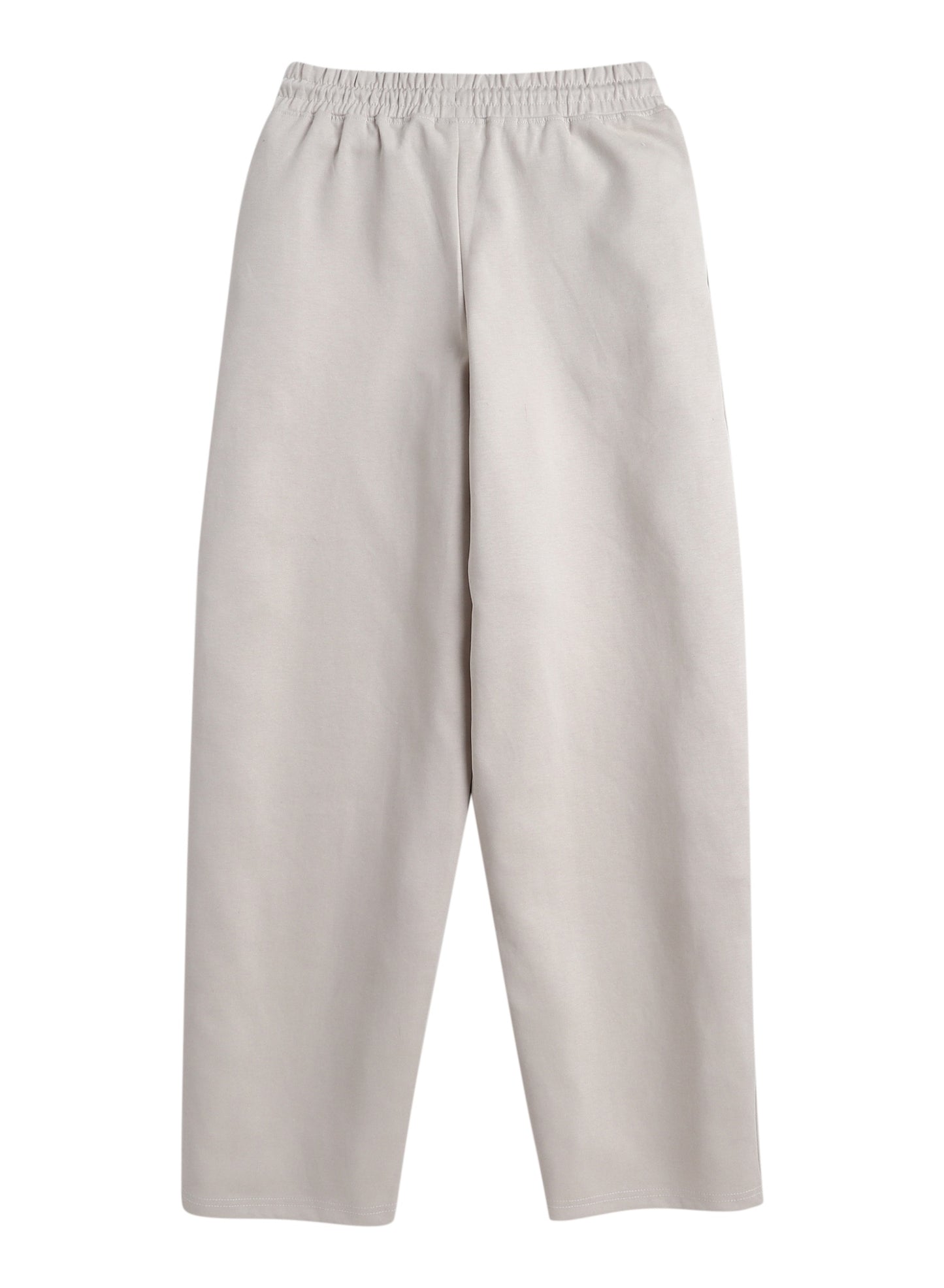 Ladies Beige Wide-Leg Joggers – Cotton interlock