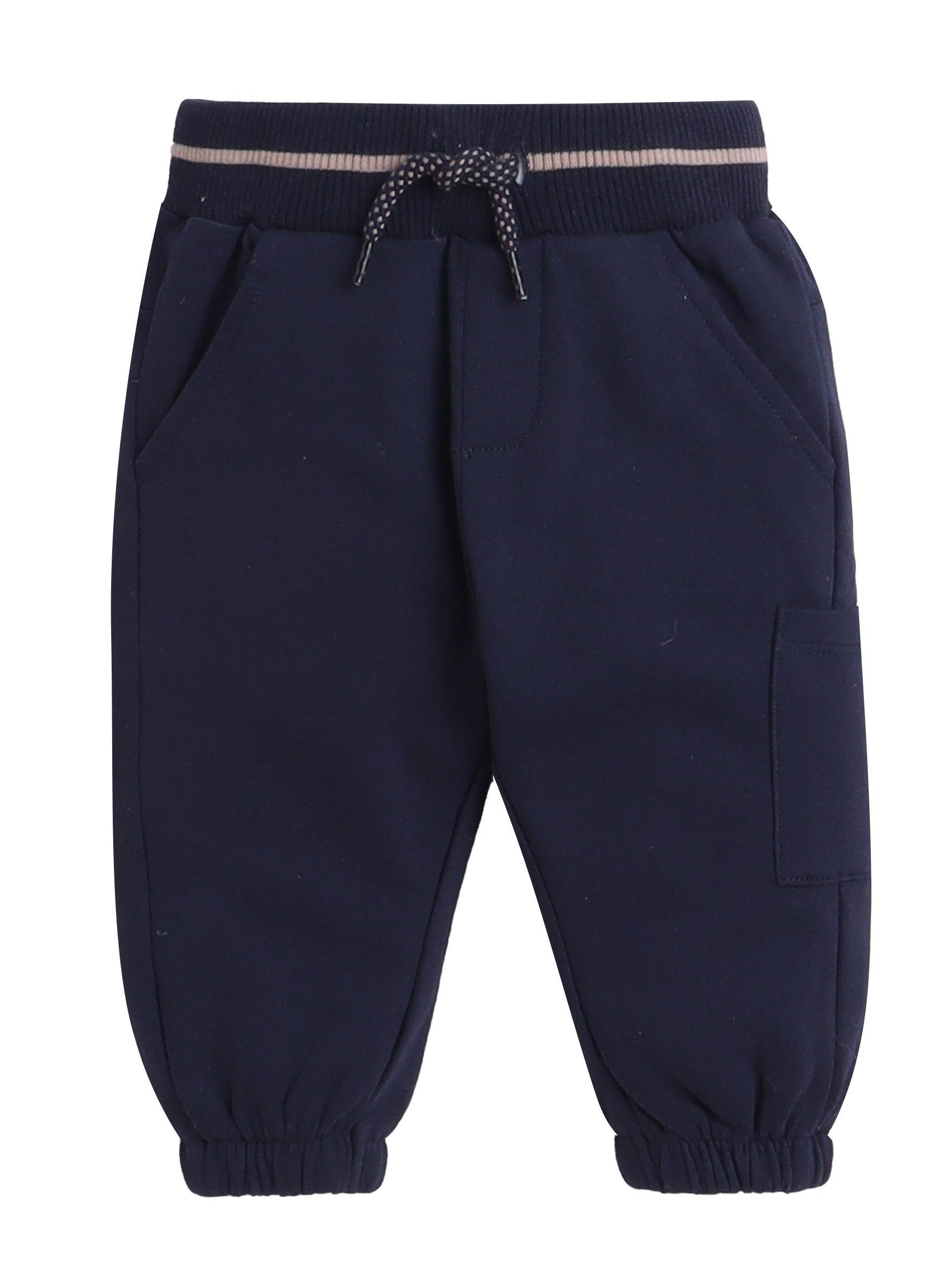 Dirkje Cotton Space Theme Print Full Sleeves Sweatshirt & Joggers Set - Off White/Navy