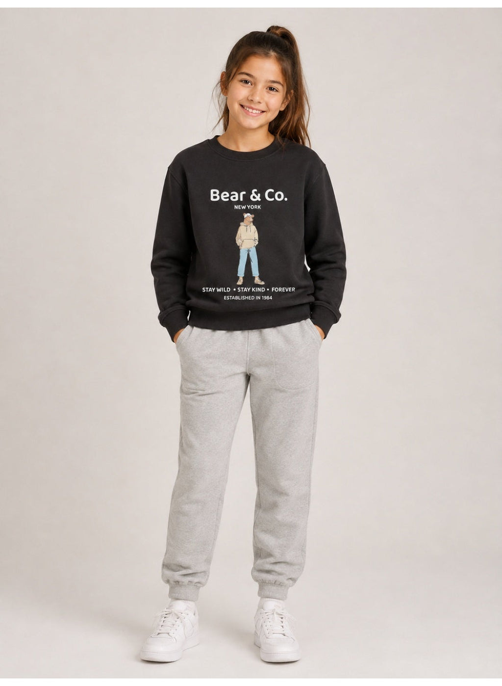 Girls Graphic Print Pullover