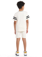 Victor And Jane Sr Boys' La Aplique Embroidery Set - Beige