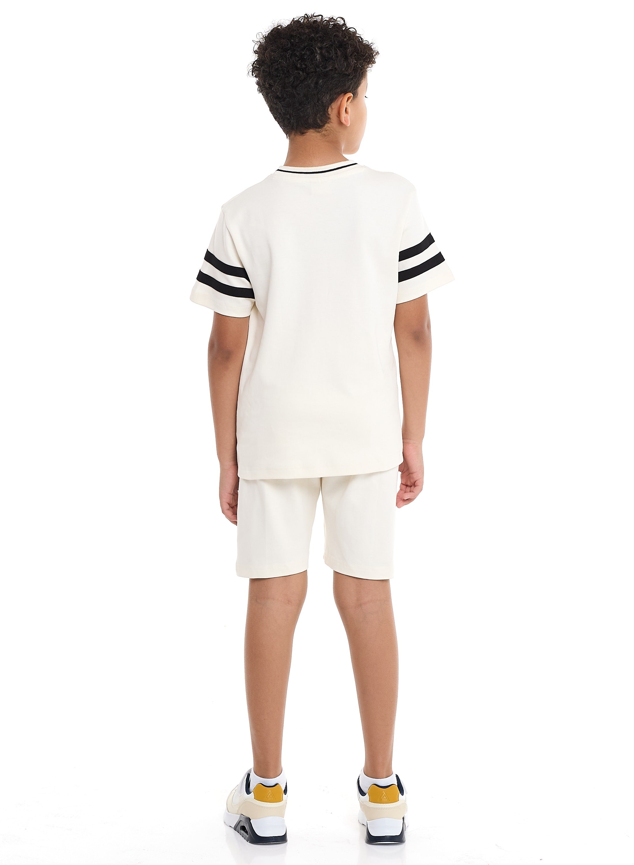 Victor And Jane Sr Boys' La Aplique Embroidery Set - Beige