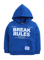 Boys' Blue "Break Rules" Hooded Sweatshirt