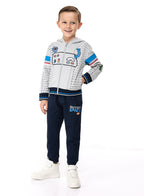 Boys 2-Piece Fullzipper Hoody And Jogger Set Grey Mil - Navy
