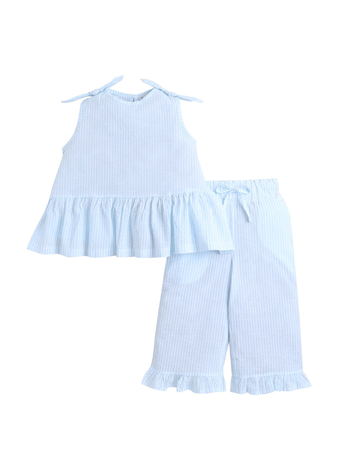 Girls Striped Pants Top Set