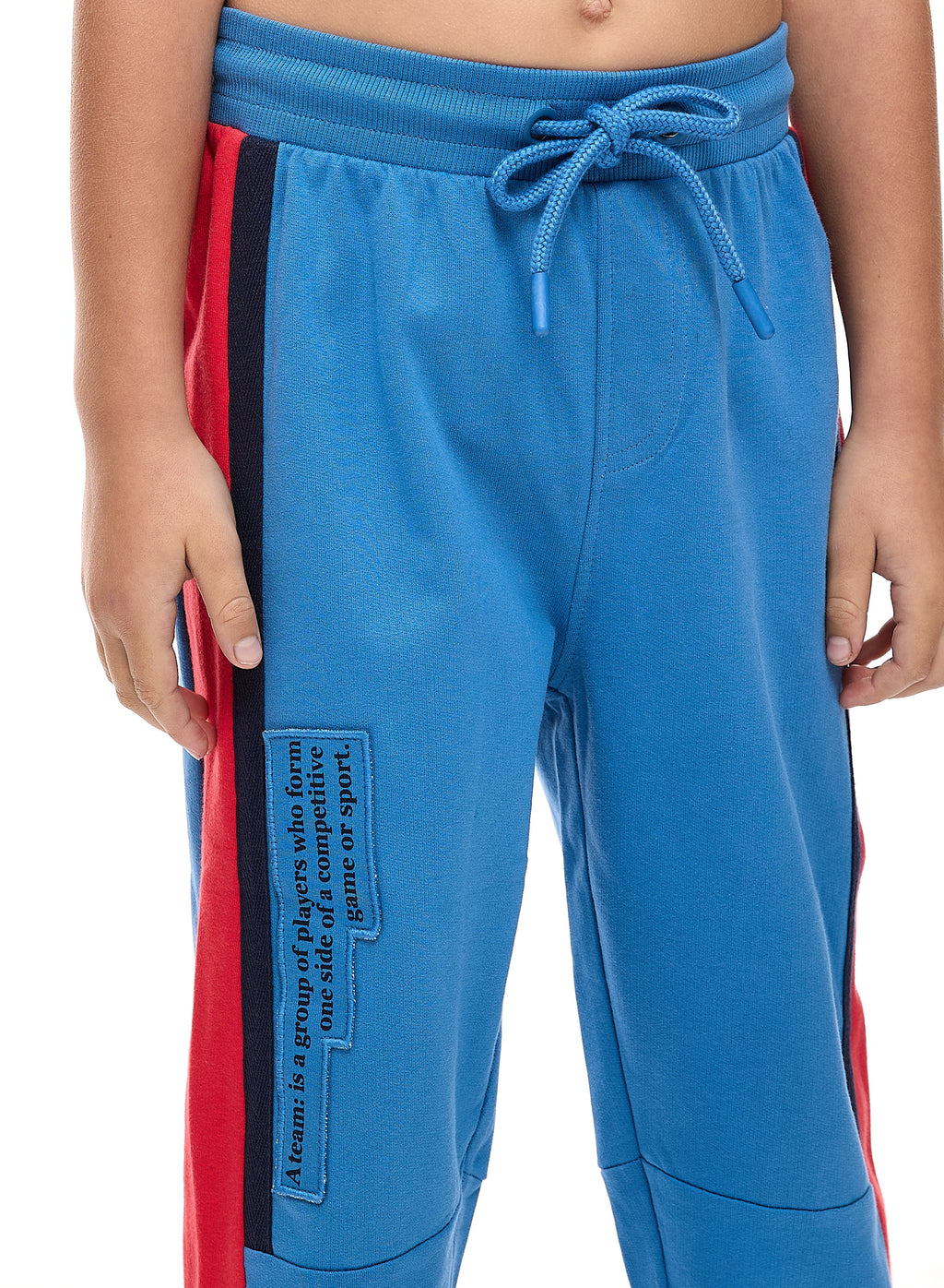 Boys' 2-Piece Sweatshirt Sets With Contrast Blue Sleeves