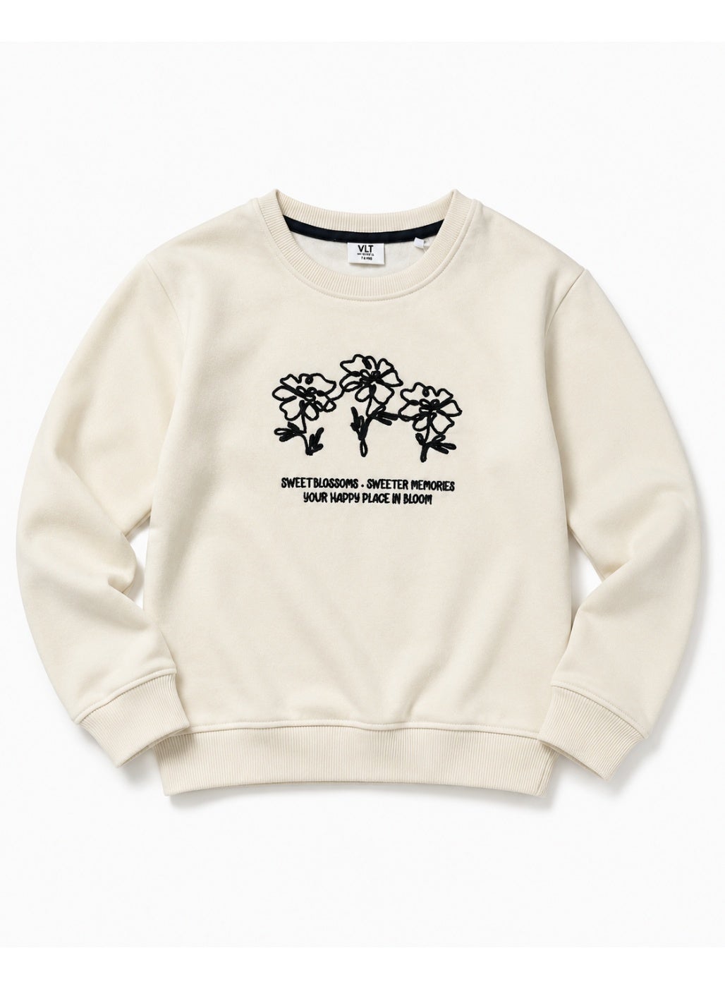 Girls Floral Embroidery Pullover