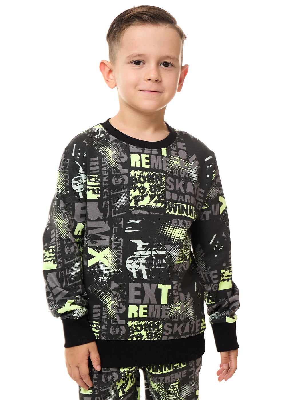 Boys' 2-Piece Printed Sweatshirt And Jogger Set