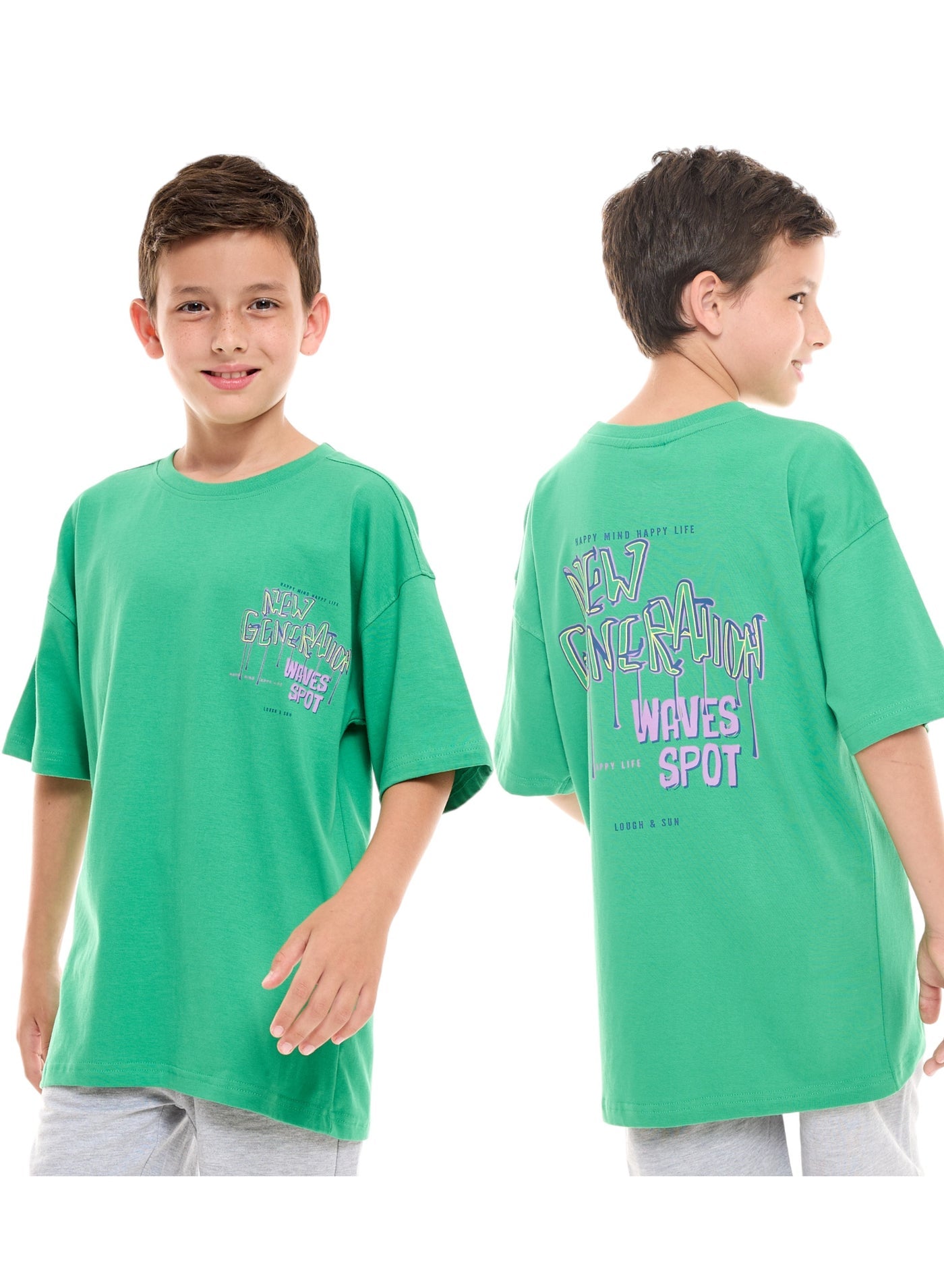 Victor and Jane Graphic Oversized T-shirt - Green