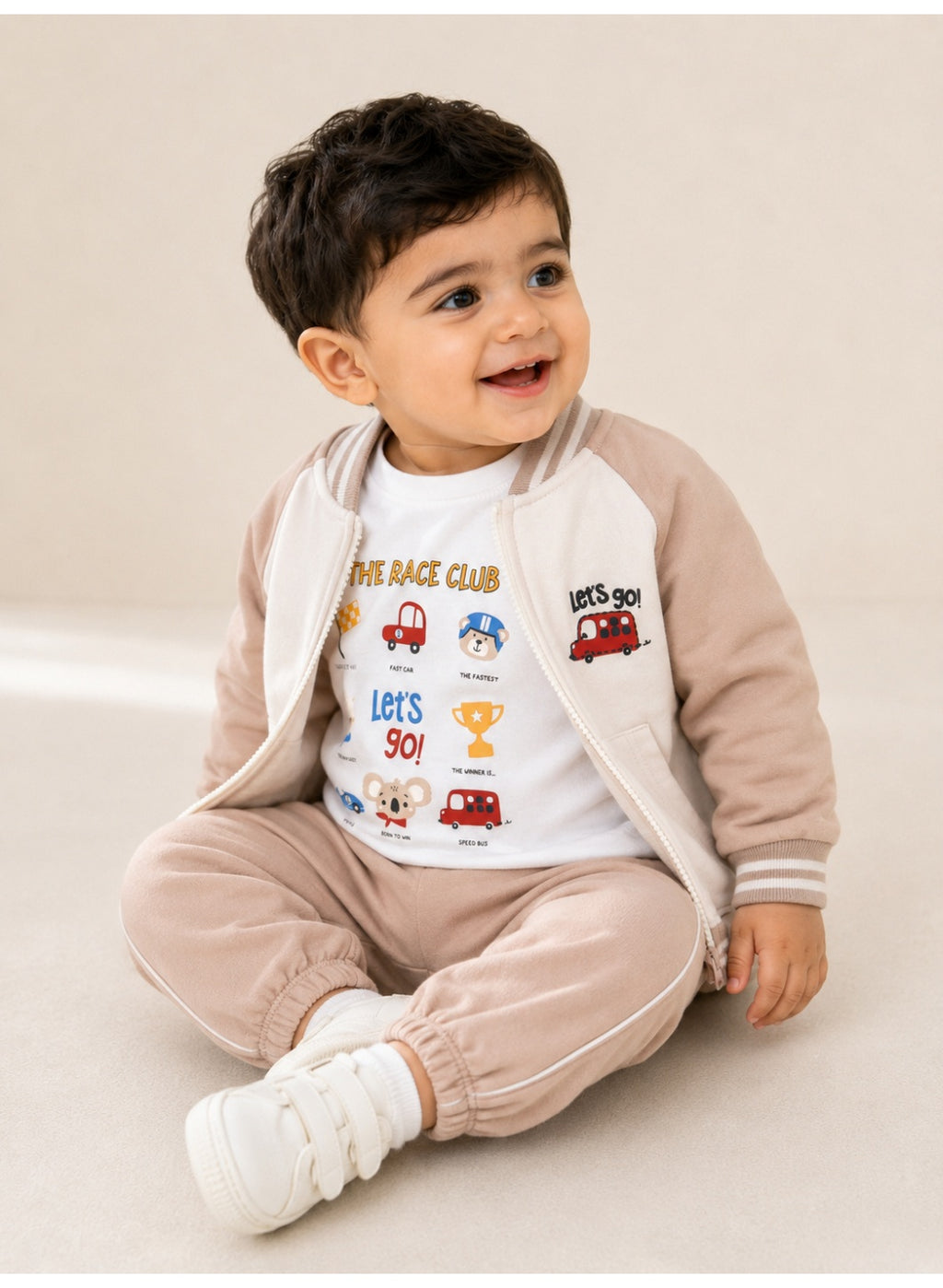 Boys 3-Piece Set – Full Zip Sweatshrt, Longsleeve Tee & Jogger Pants

Description: