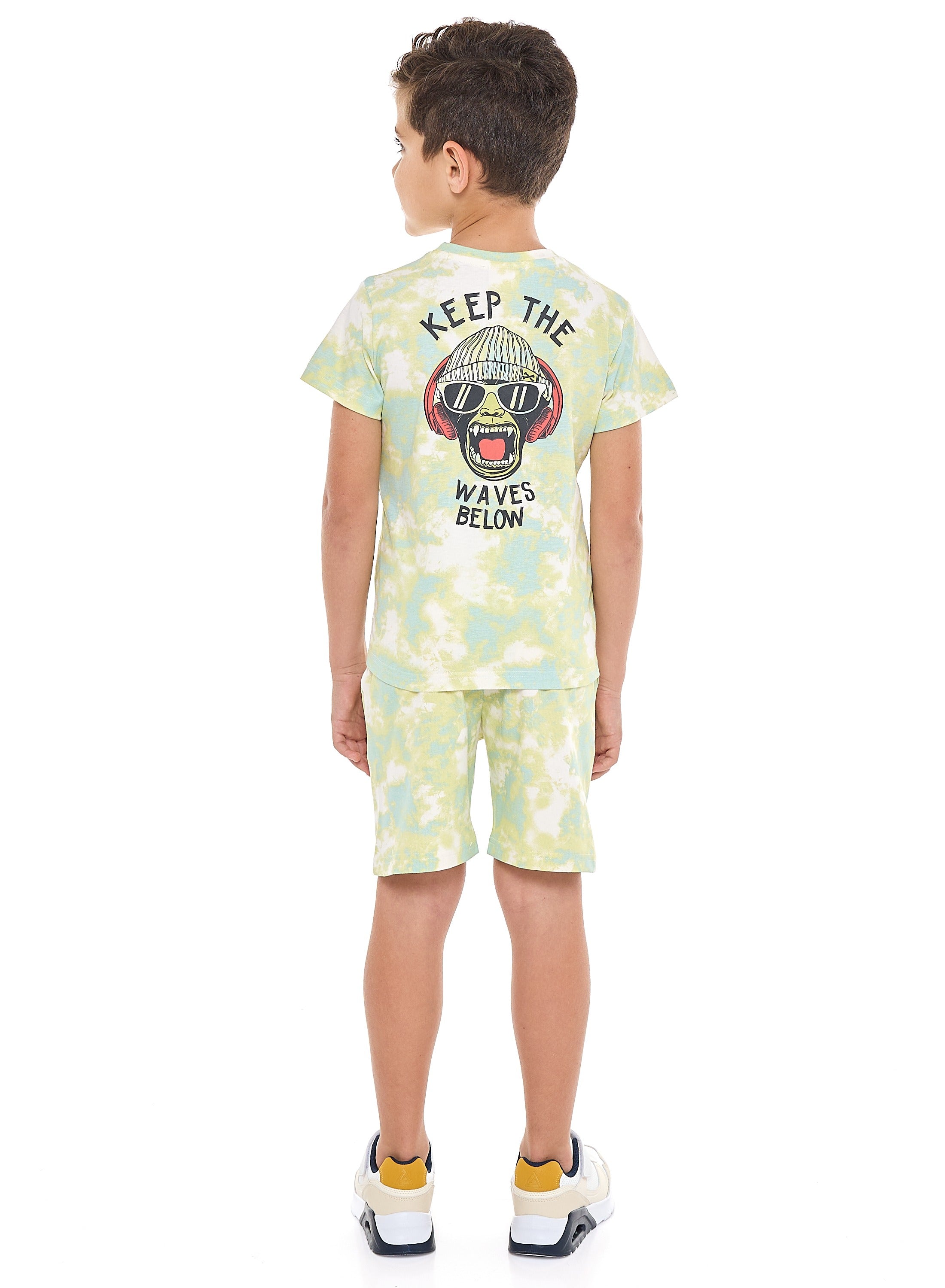 Victor And Jane Boys' 2Pc Set “ "Keep The Waves Below" All Over Print