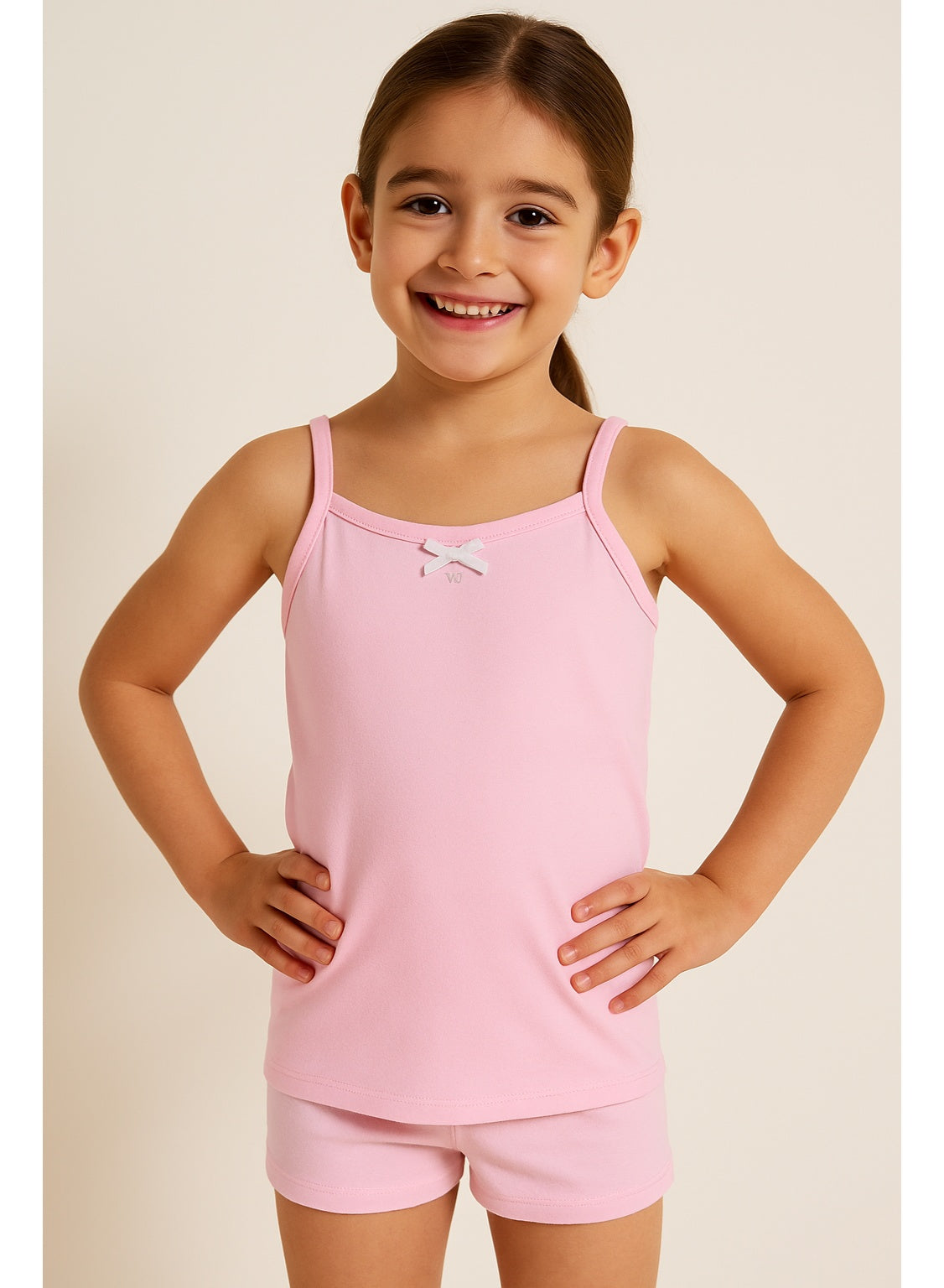 3-Pack Girls' Cotton Camisoles – Pastel Spaghetti Strap Essentials