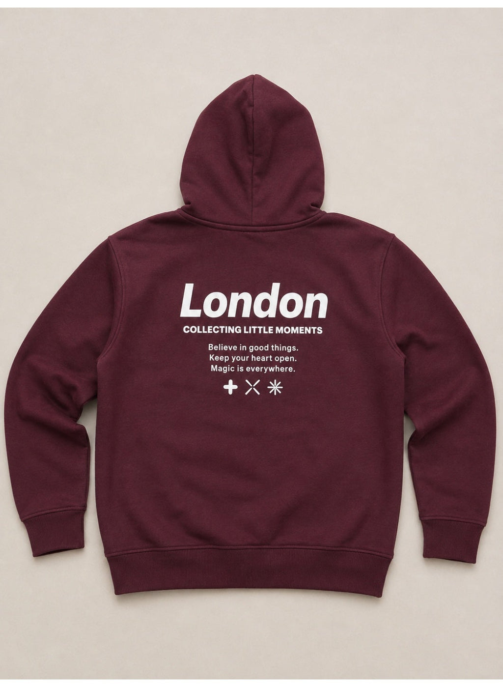 "London" Front and Back Graphic Sweatshirt Hoodie