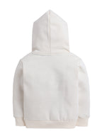 Girls Œlive Laugh Love” Glitter Fleece Hoodie “ Cream