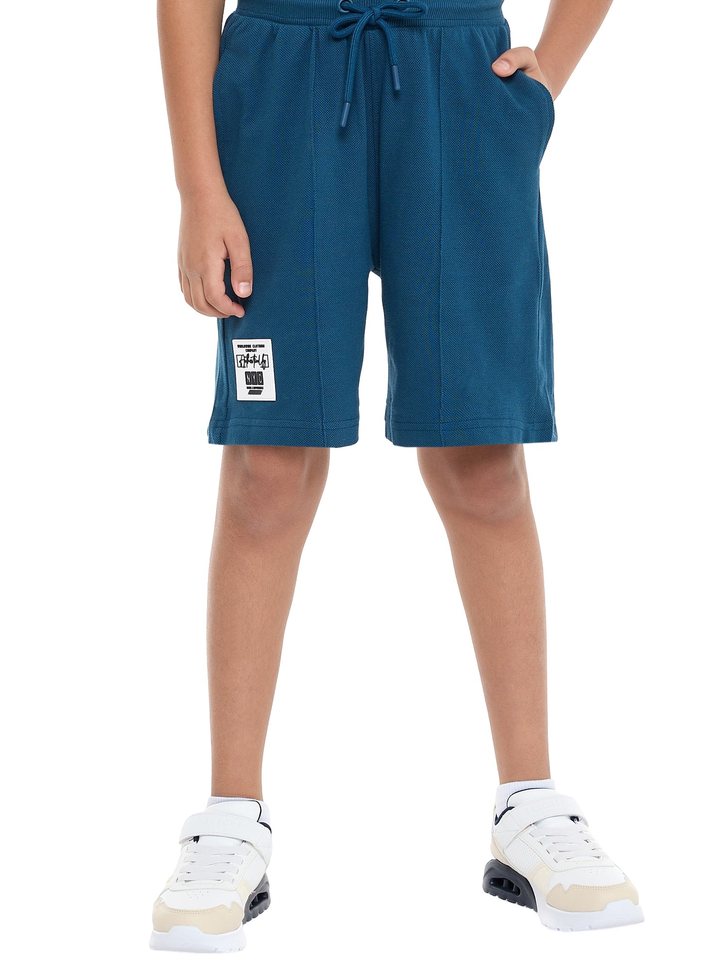 Victor and Jane Boys' Cord Set – Navy T-Shirt and Shorts Outfit