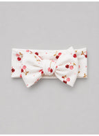 Baby Girls Cherry Print Bodysuit, Pants and Bib Set with Headband (4-Piece)